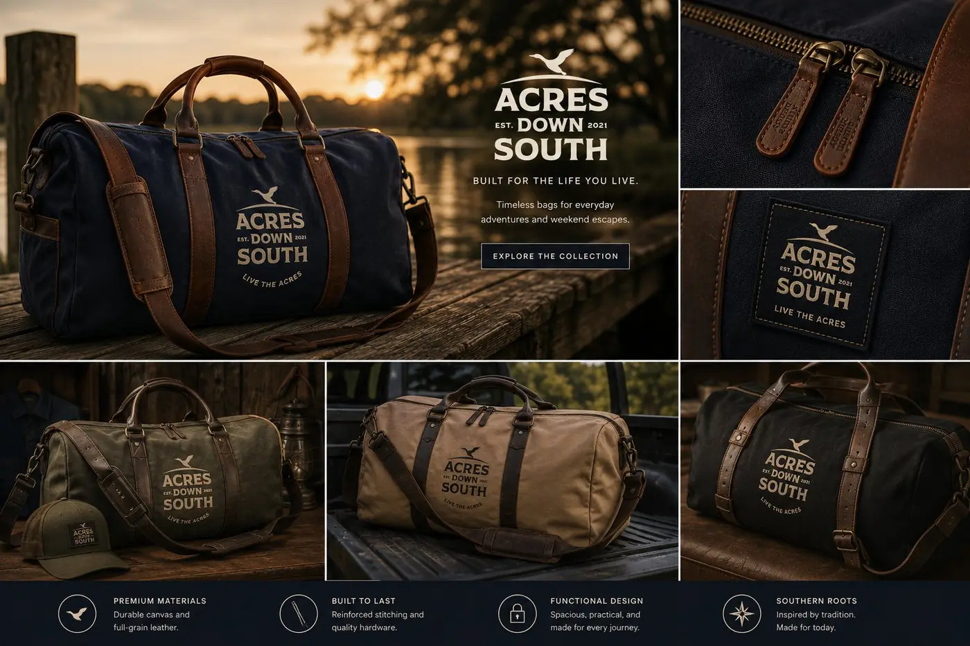 Acres Down South logo & brand identity, image 1