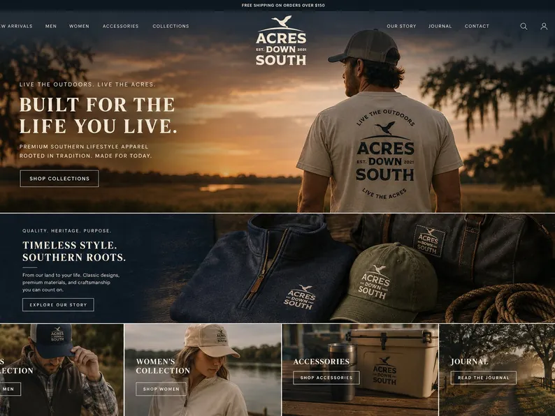 Acres Down South logo & brand identity