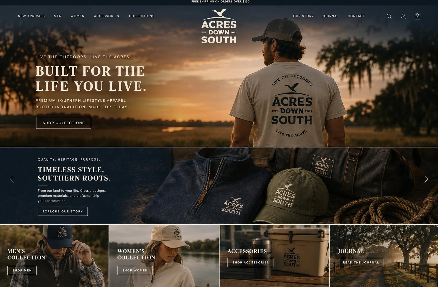 Acres Down South logo & brand identity