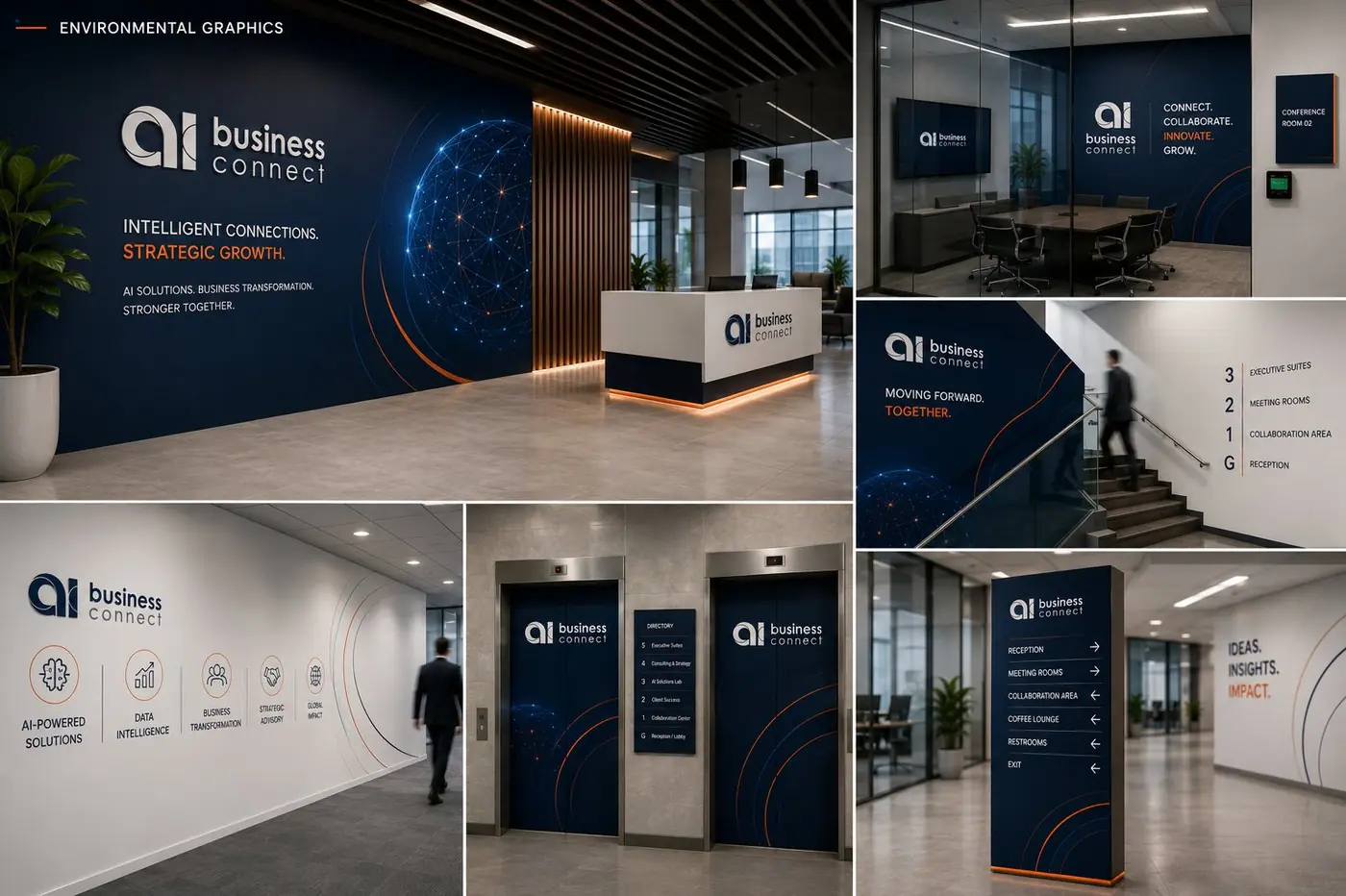 AI Business Connect logo & brand identity, image 1