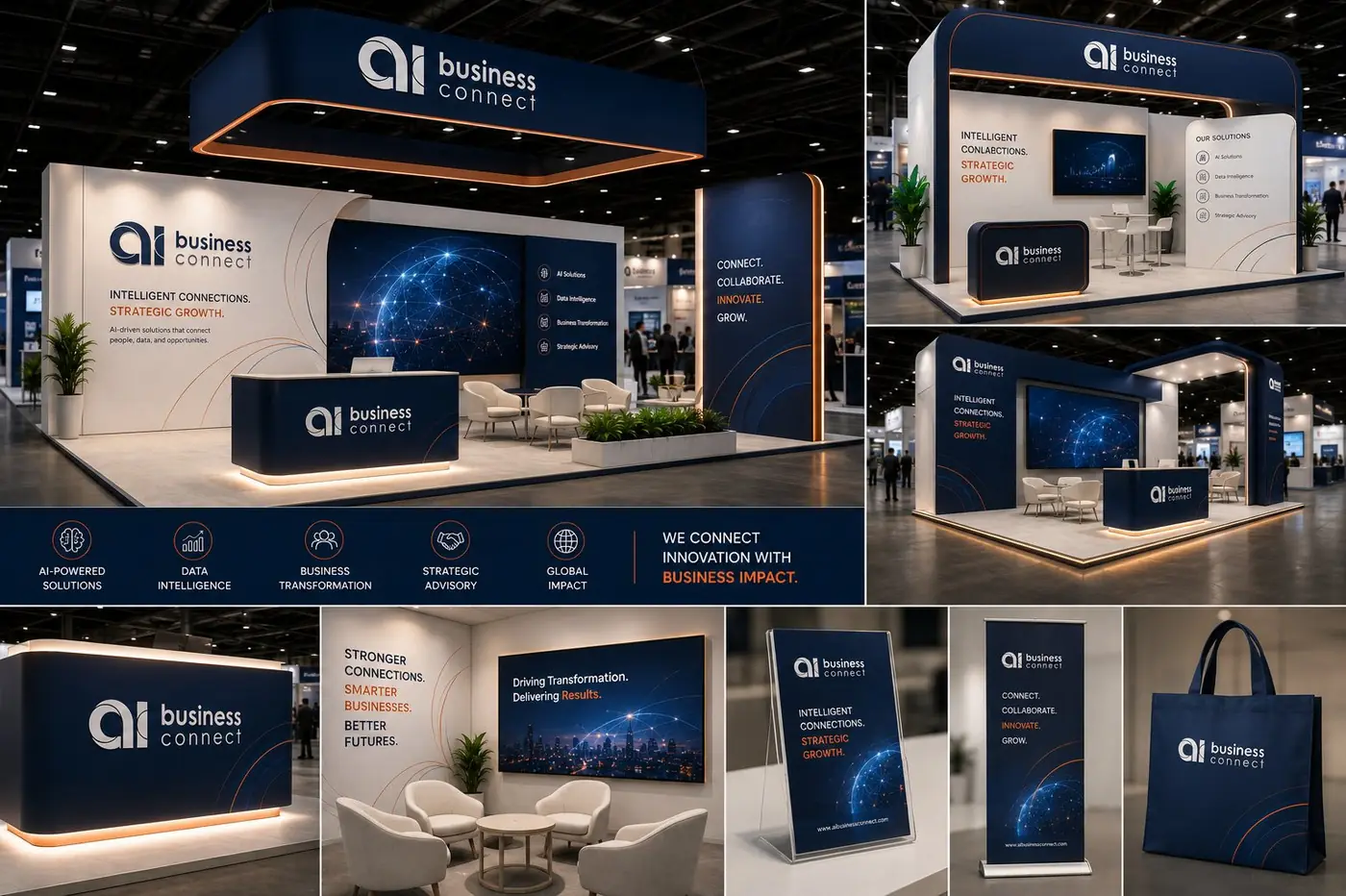 AI Business Connect logo & brand identity, image 2
