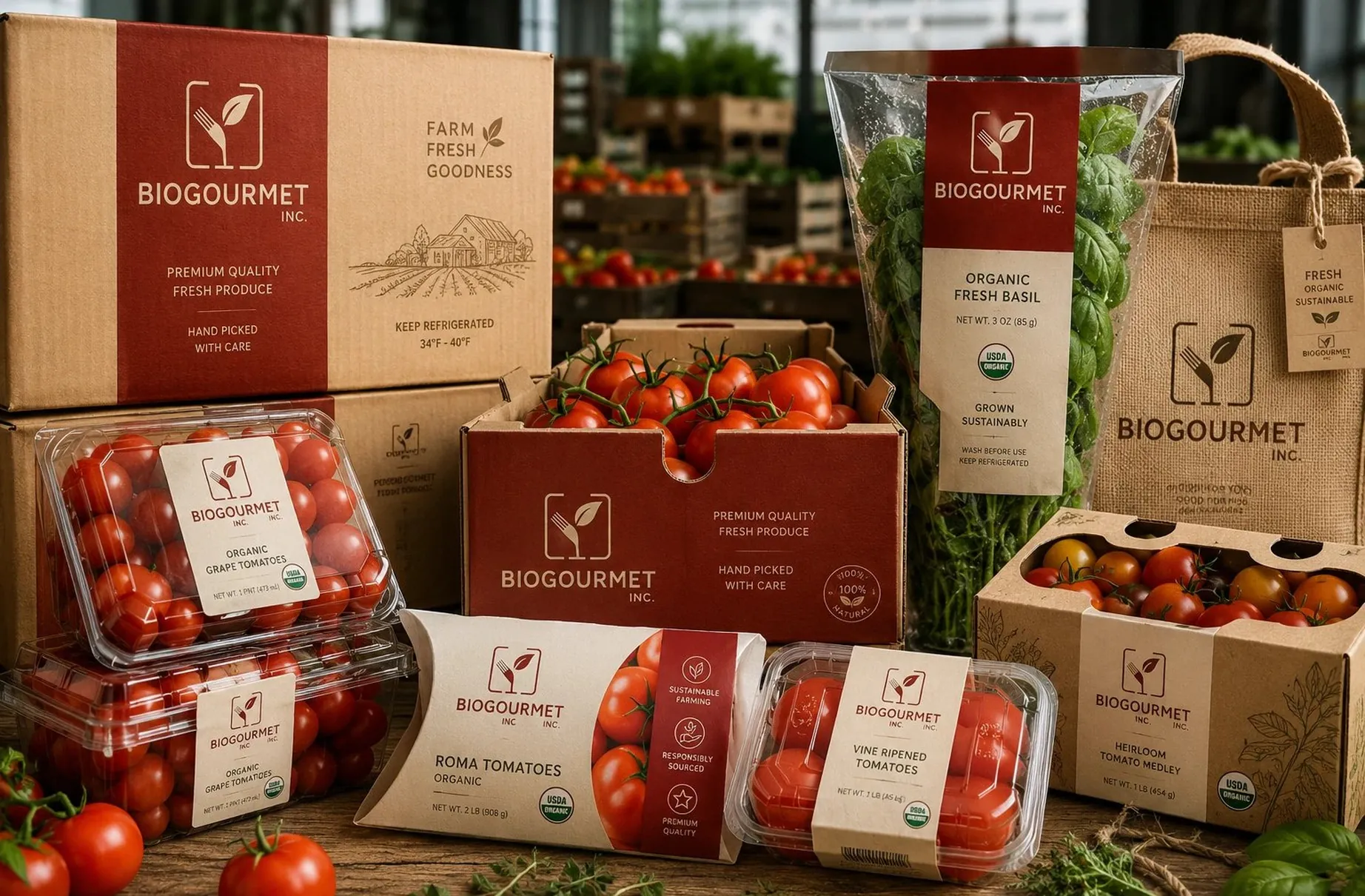 BioGourmet logo & brand identity