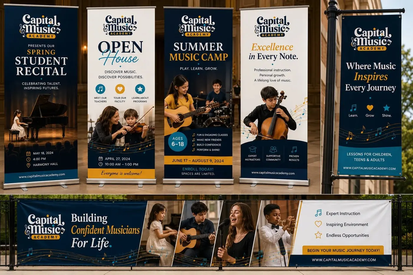 Capital Music Academy logo & brand identity, image 5