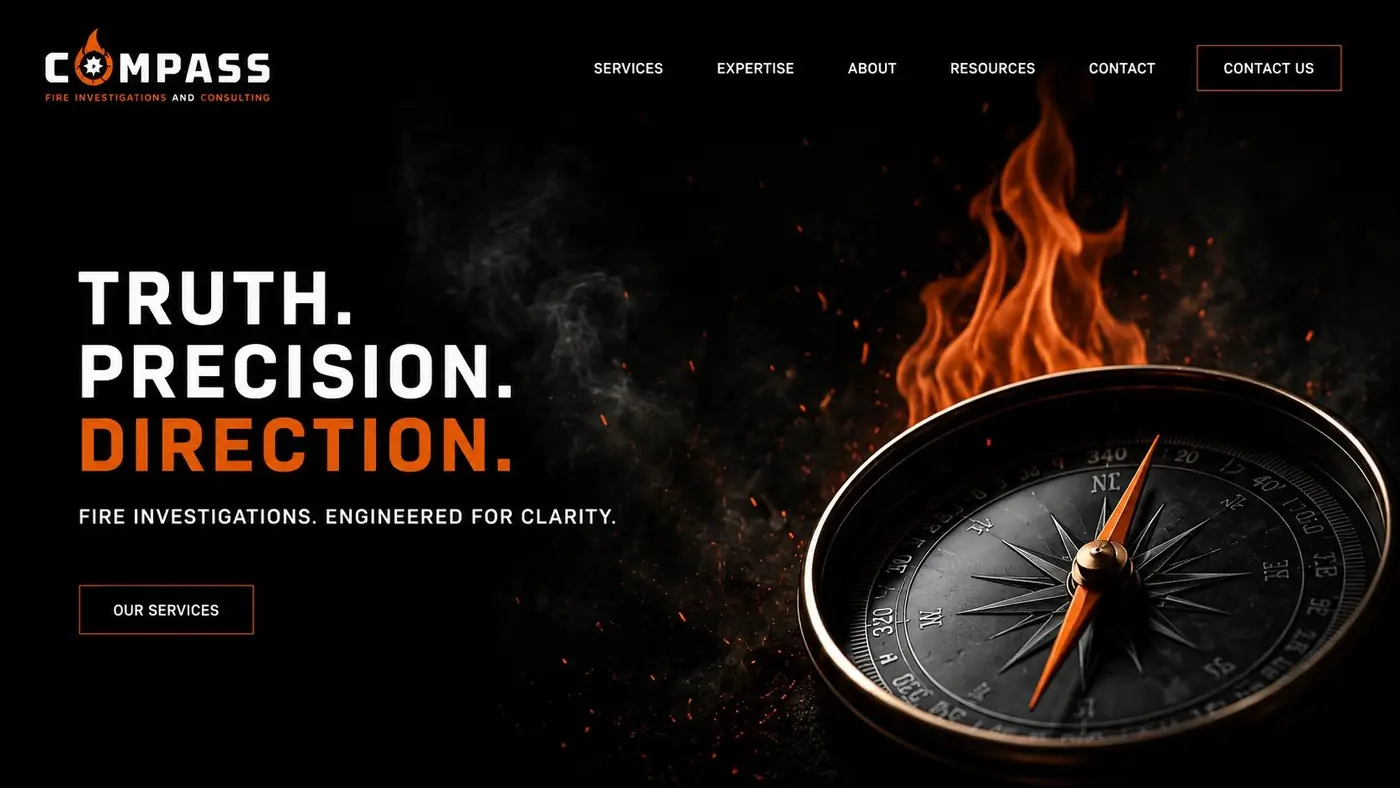 Compass Fire logo & brand identity, image 2