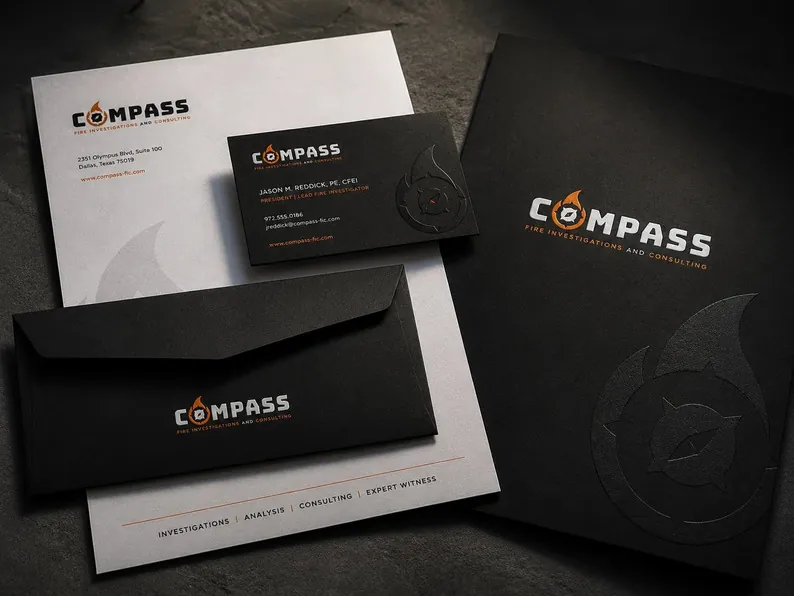 Compass Fire logo & brand identity