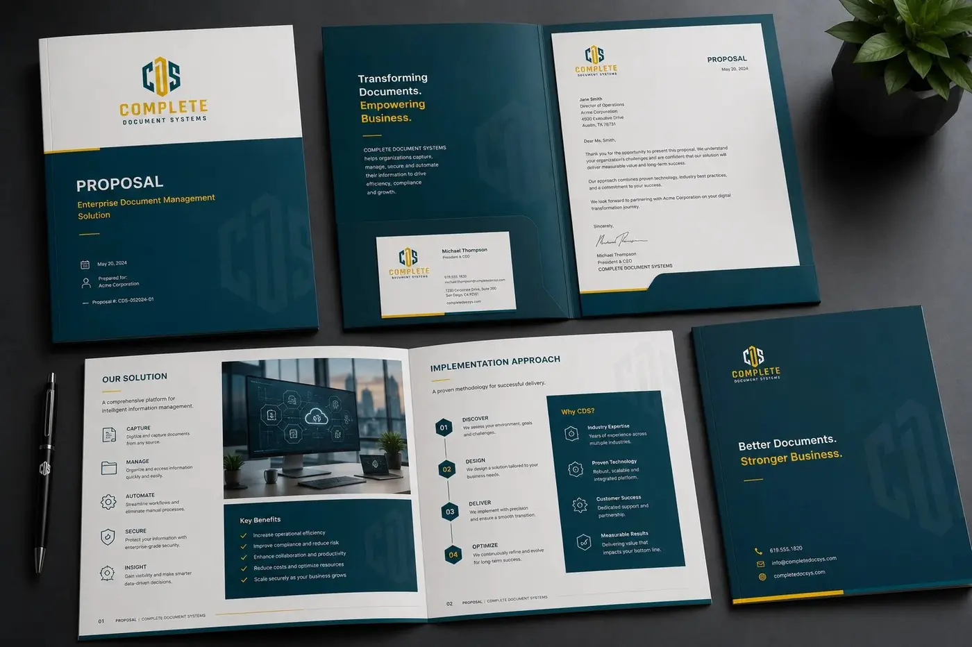 Complete Document Systems logo & brand identity, image 1