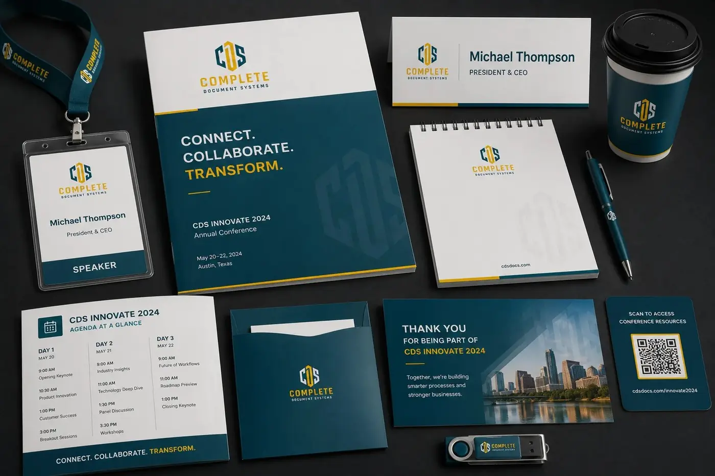 Complete Document Systems logo & brand identity, image 2