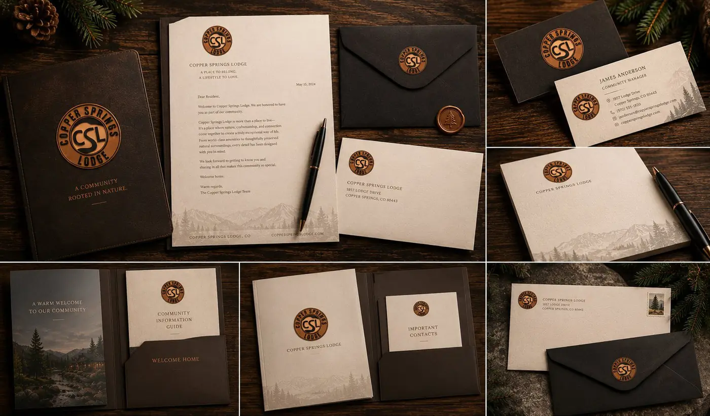 Copper Springs Lodge logo & brand identity, image 4