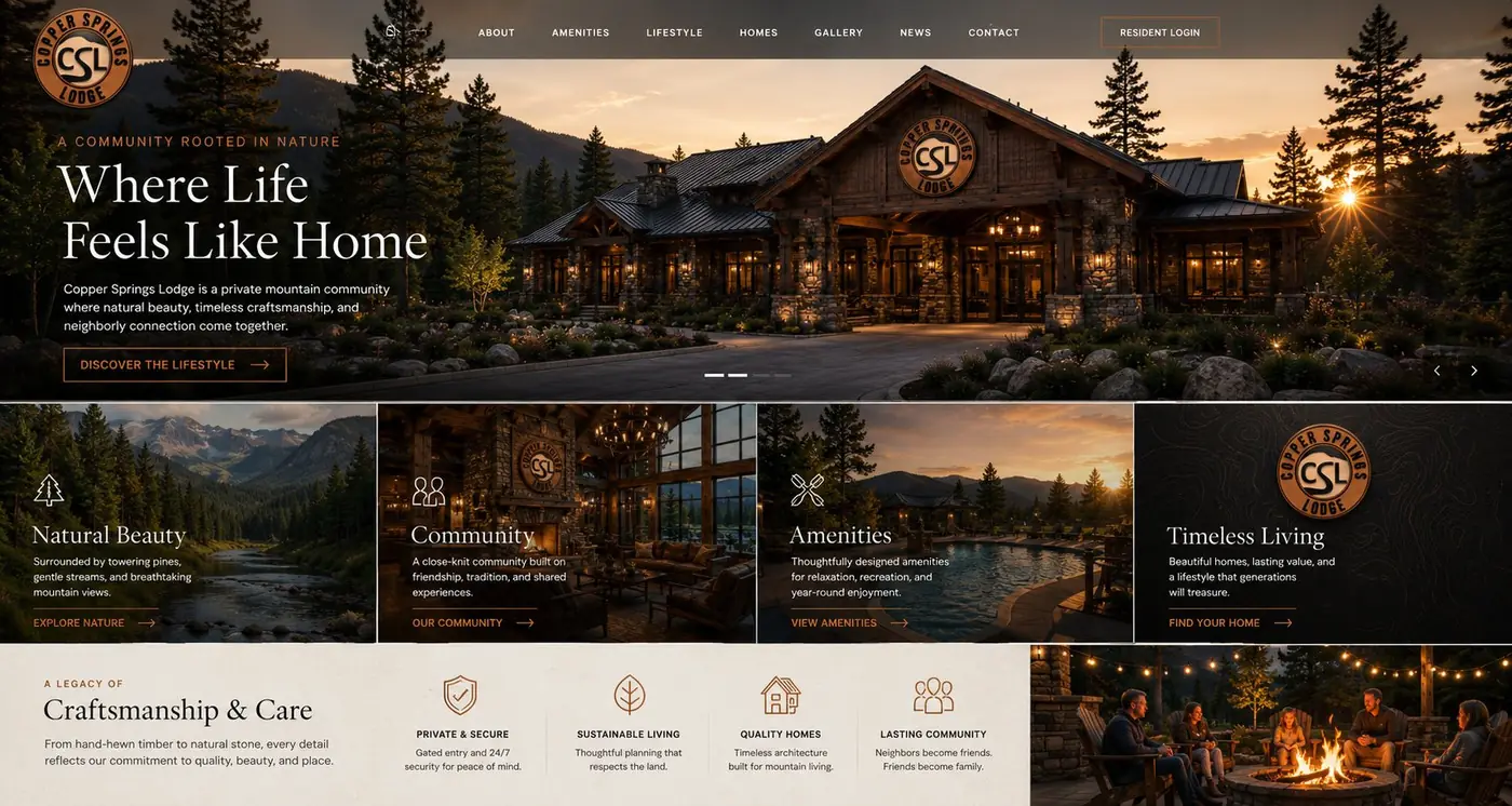 Copper Springs Lodge logo & brand identity, image 6