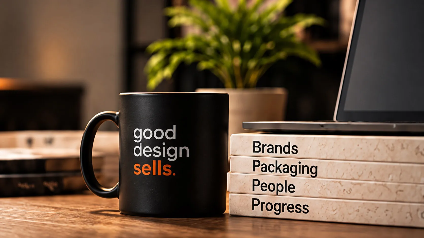 Good Design Sells mug on Will Siscar's desk