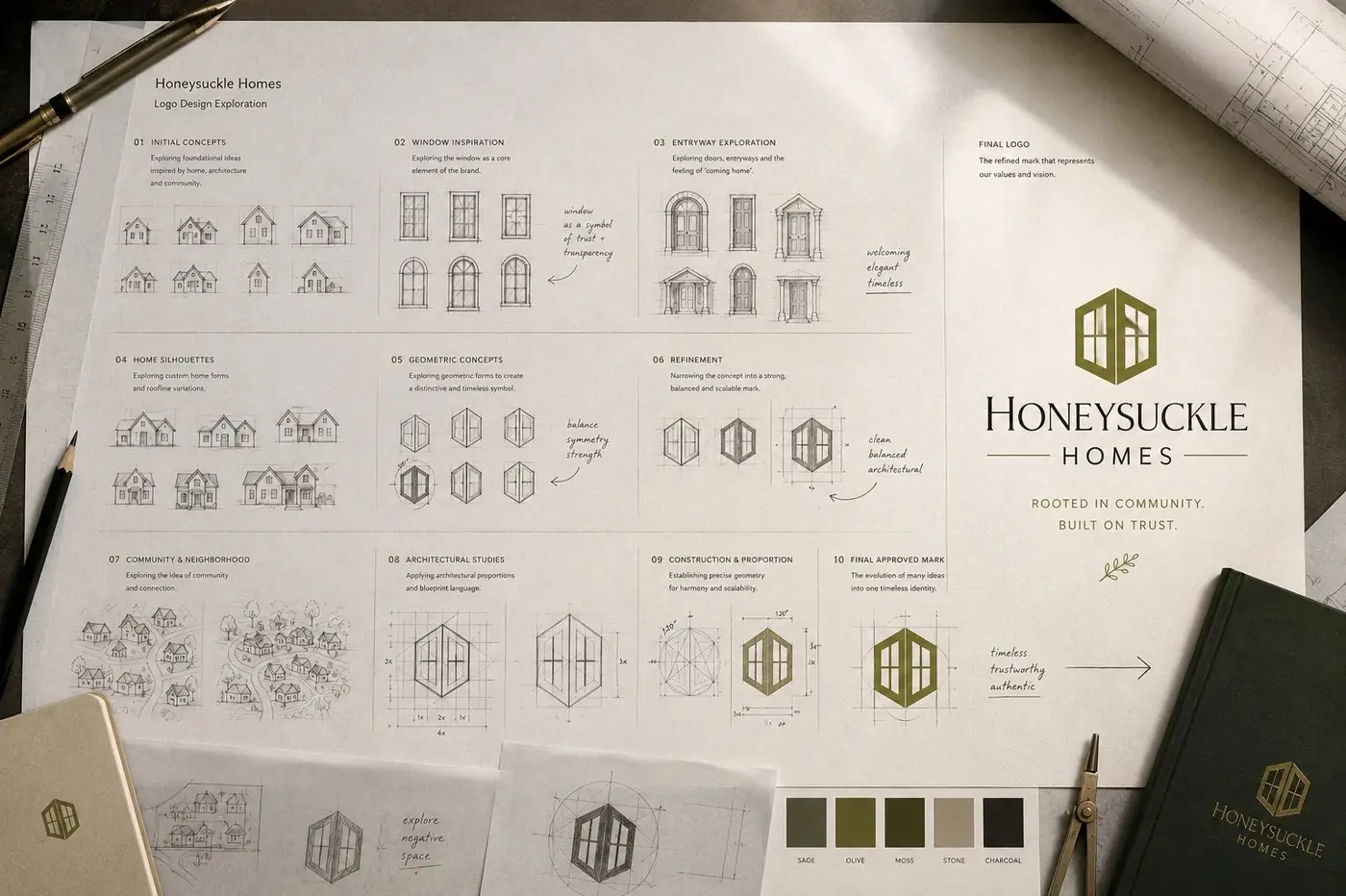 Honeysuckle Homes logo & brand identity, image 10