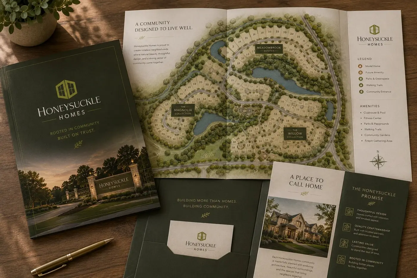 Honeysuckle Homes logo & brand identity, image 7