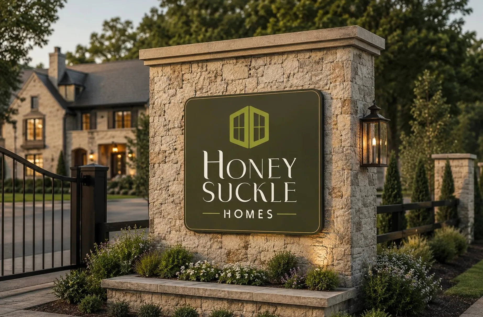 Honeysuckle Homes monument signage