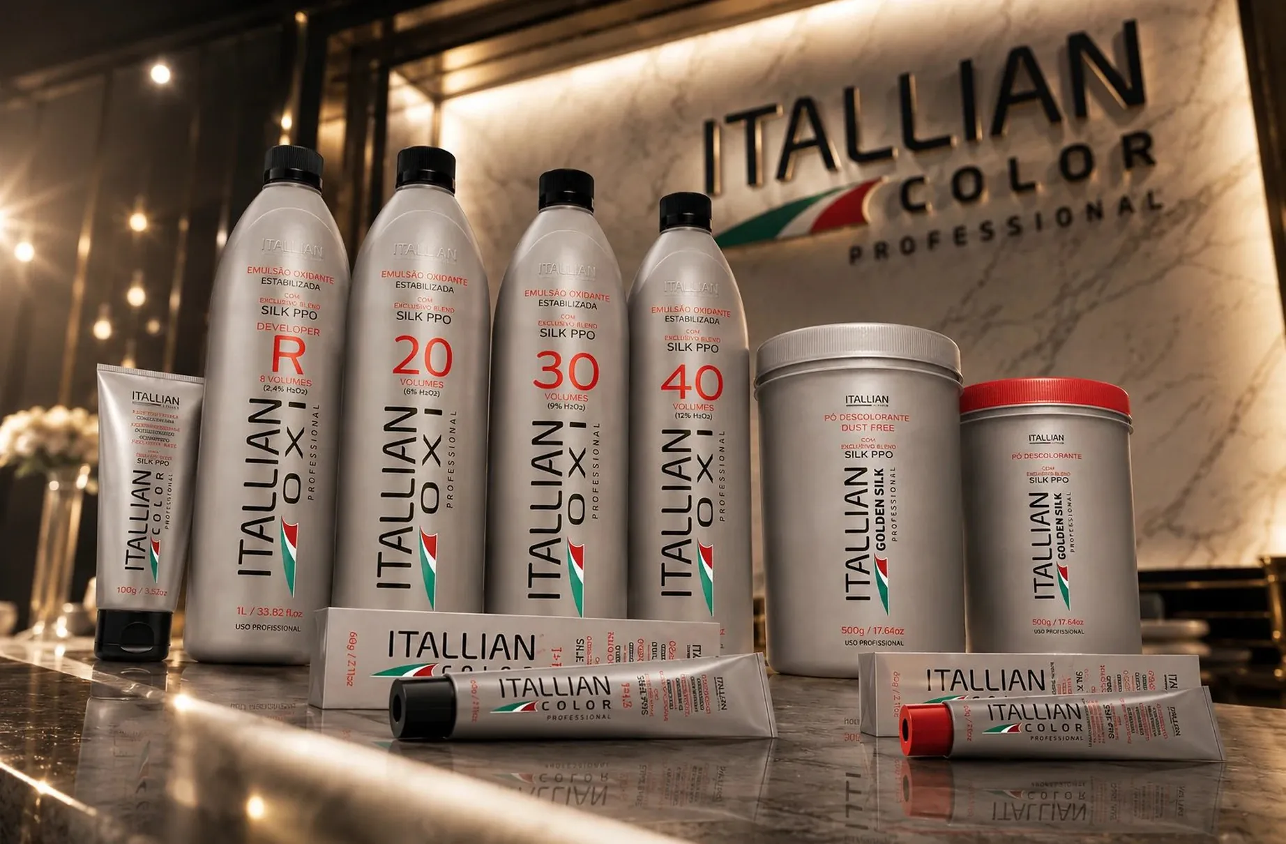 Itallian Color and Oxi professional hair color line