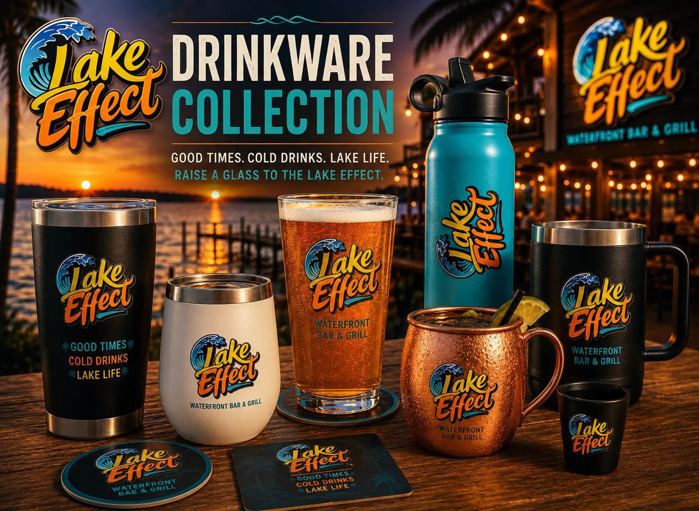 Lake Effect logo &amp; brand identity, image 9