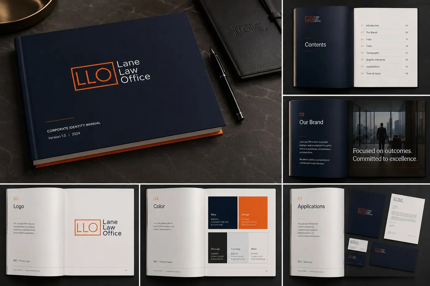 Lane Law Office logo &amp; brand identity, image 3
