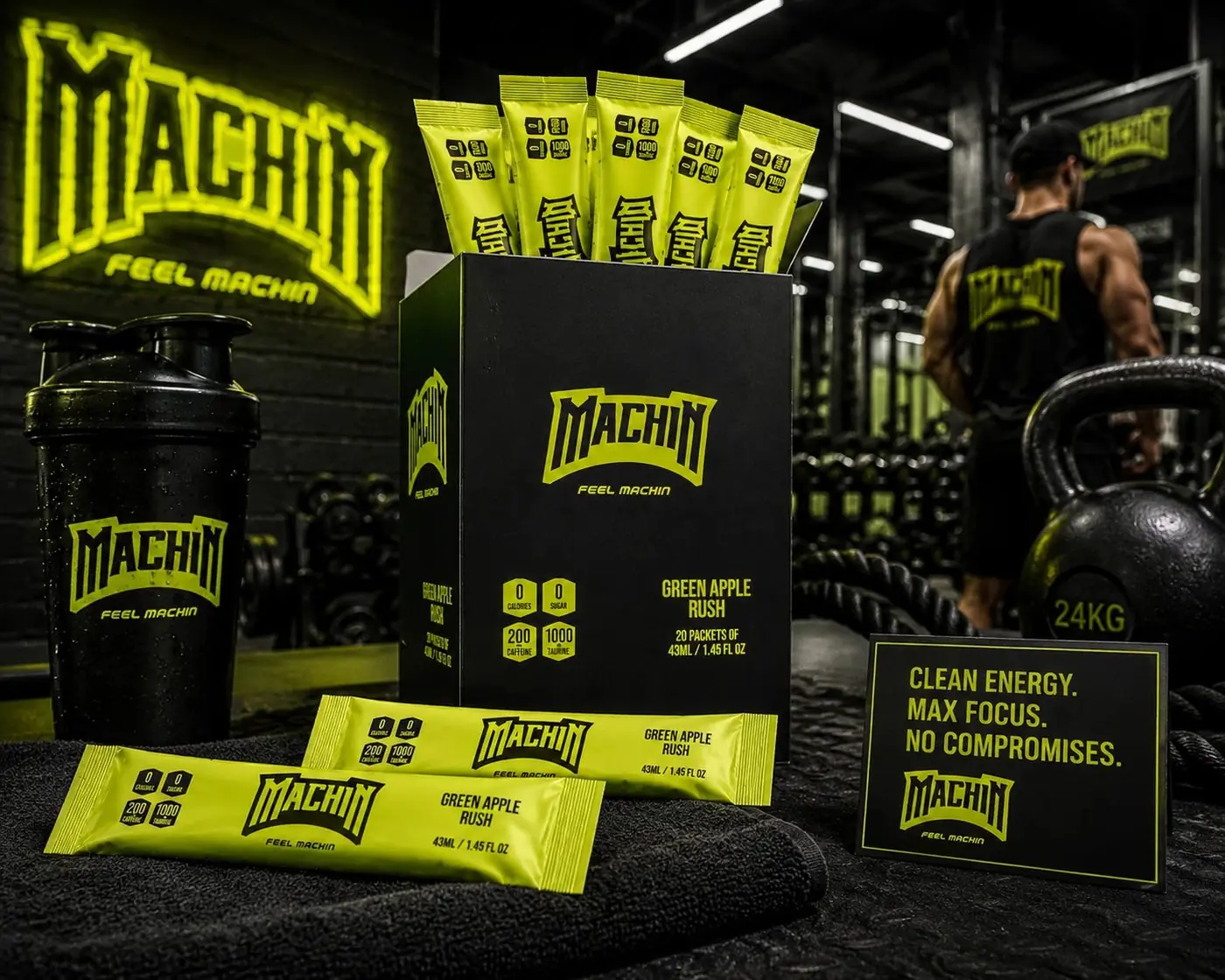 Machin Energy packaging design, image 1