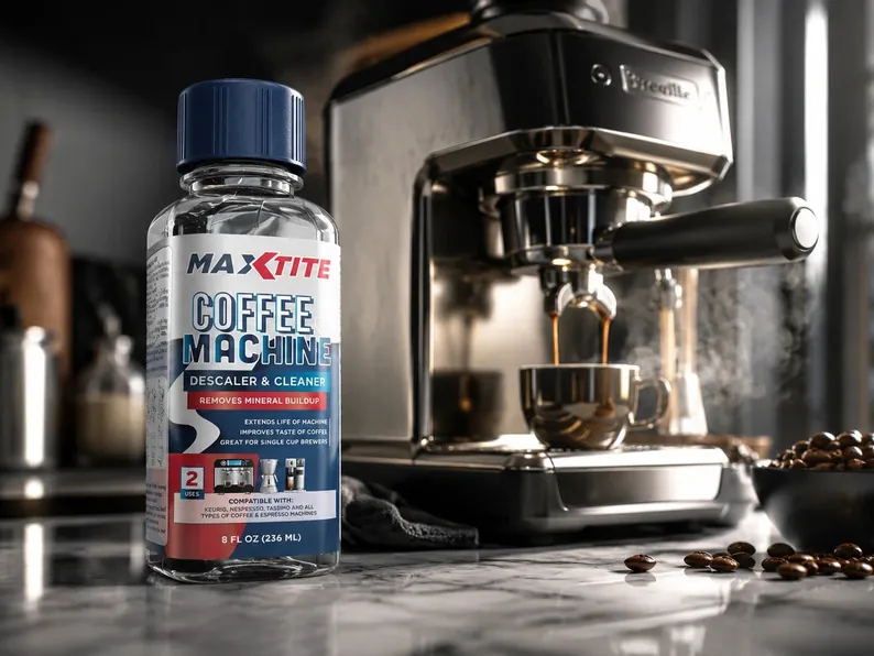 MaxTite Coffee Machine Descaler & Cleaner Packaging packaging design
