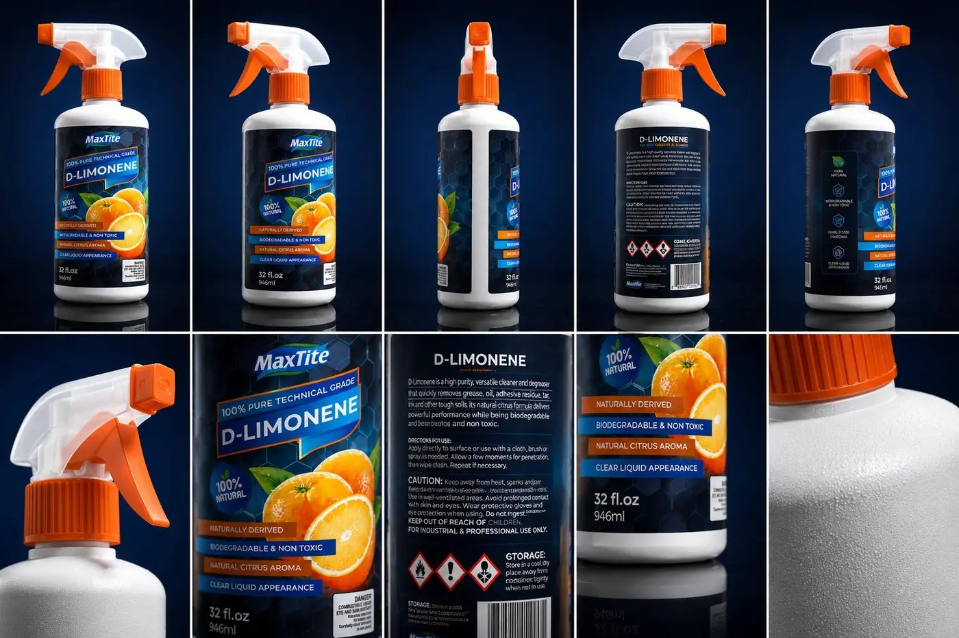 MaxTite D-Limonene packaging design, image 1