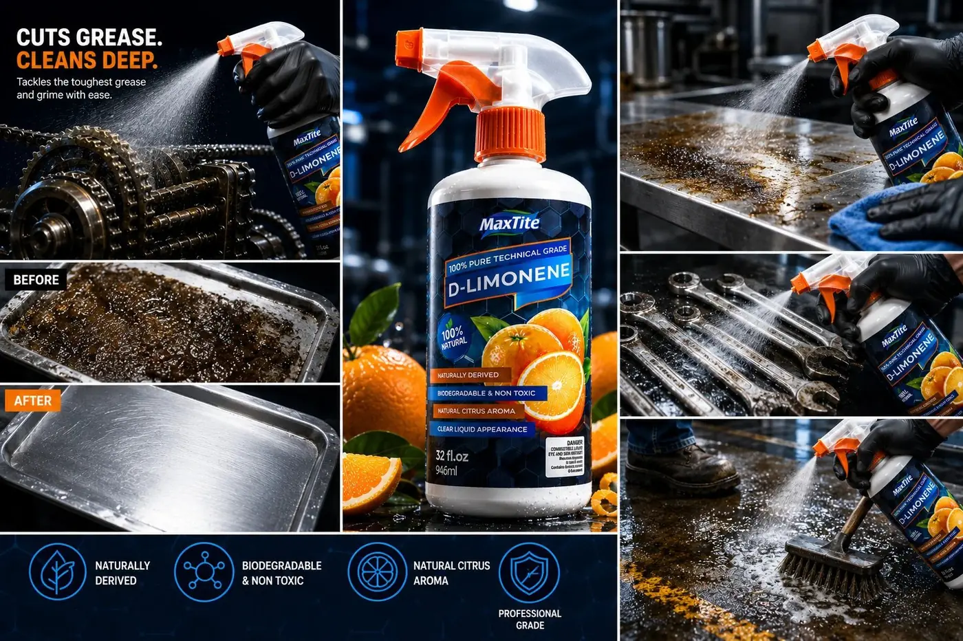 MaxTite D-Limonene packaging design, image 4