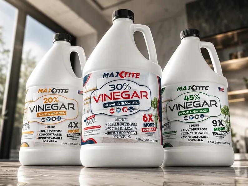 MaxTite Vinegar packaging design