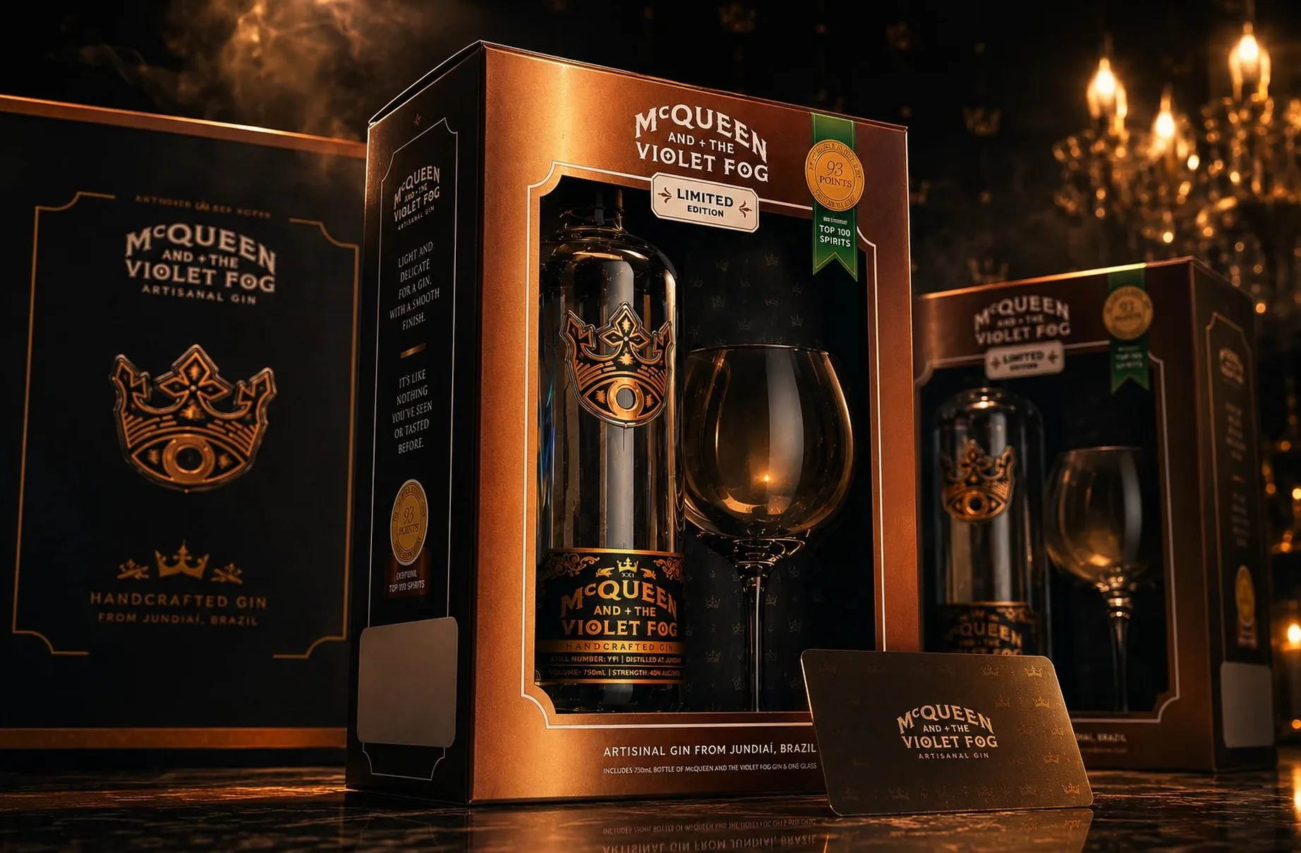 McQueen and the Violet Fog packaging design