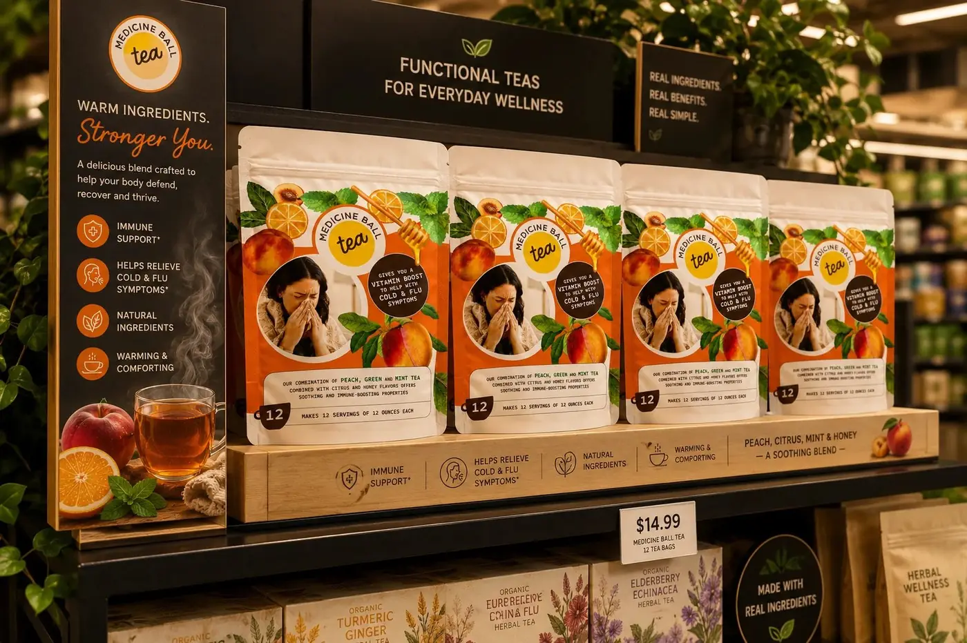 Medicine Ball Tea packaging design, image 3