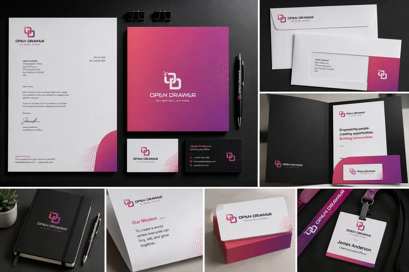 Open Drawer logo & brand identity, image 3
