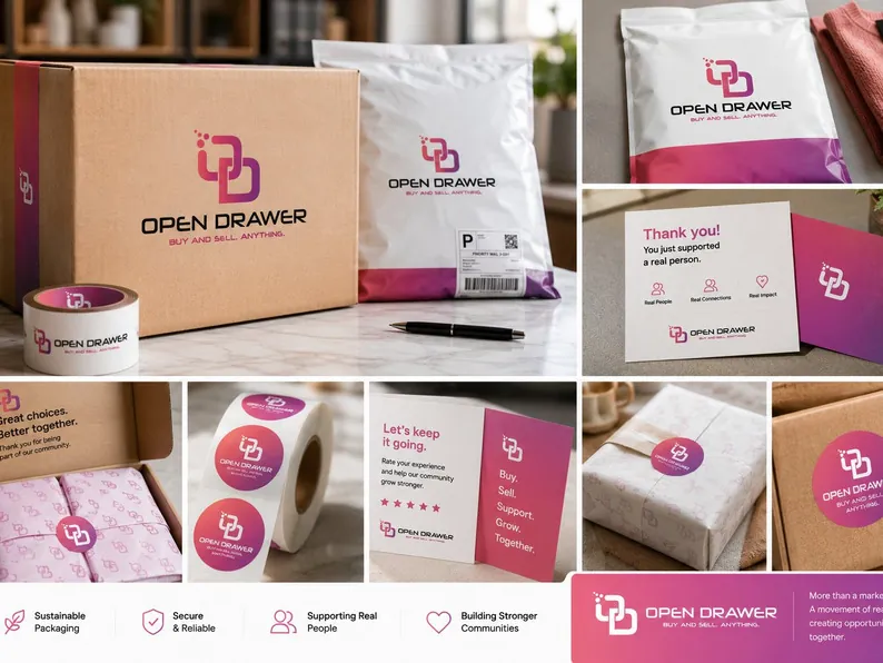 Open Drawer logo & brand identity