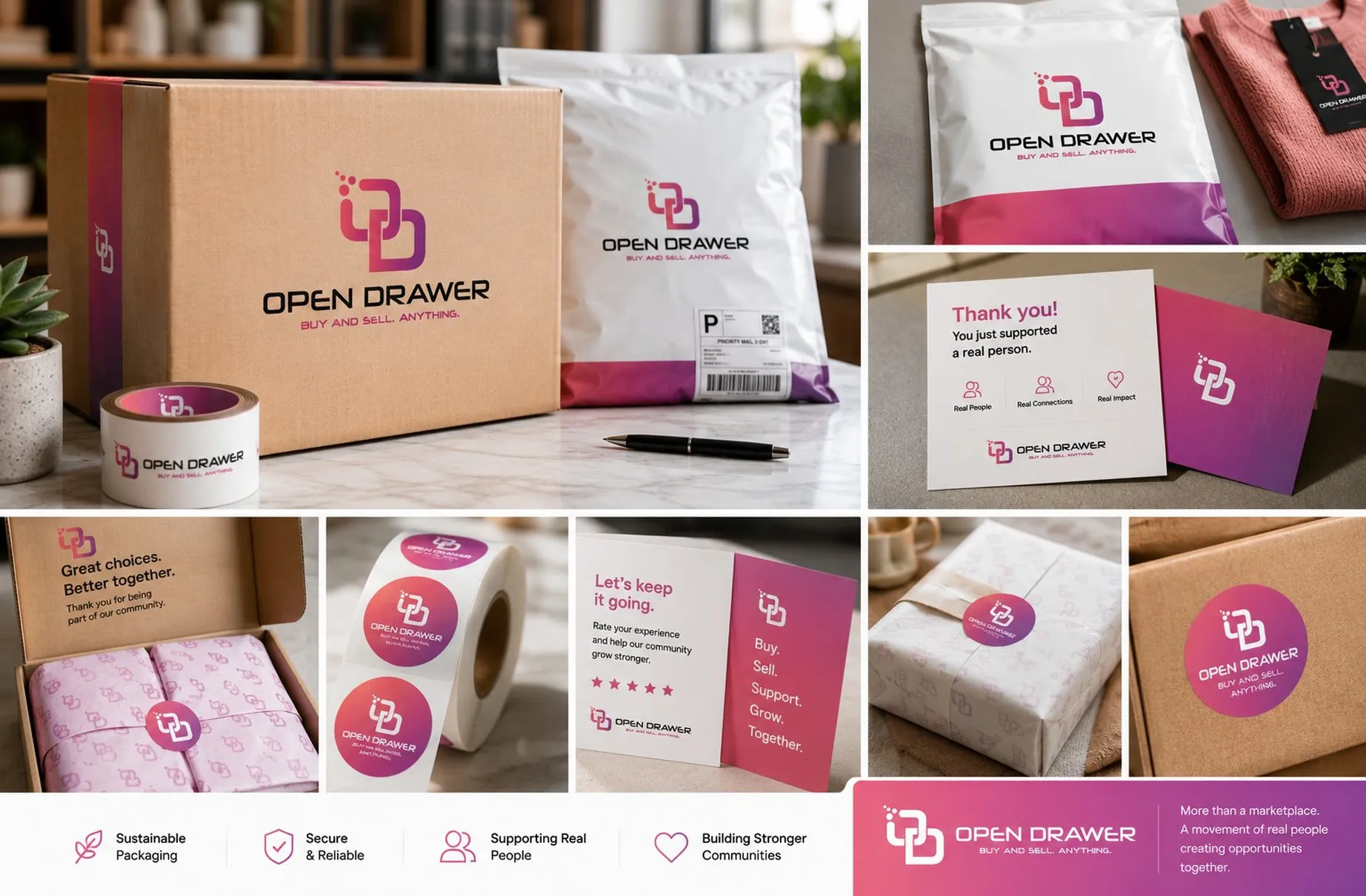 Open Drawer logo & brand identity