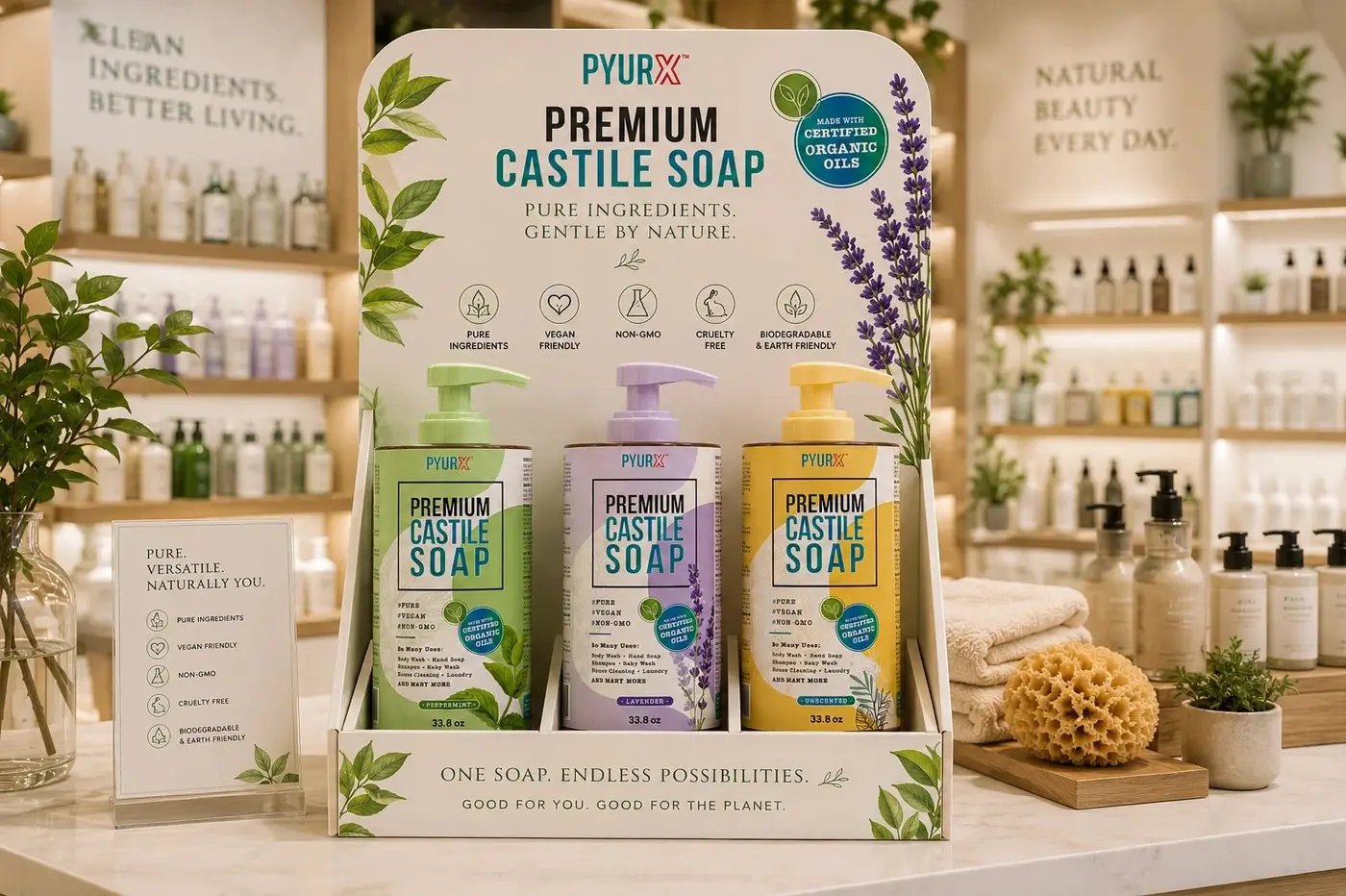 PyurX Premium Castile Soap packaging design, image 3