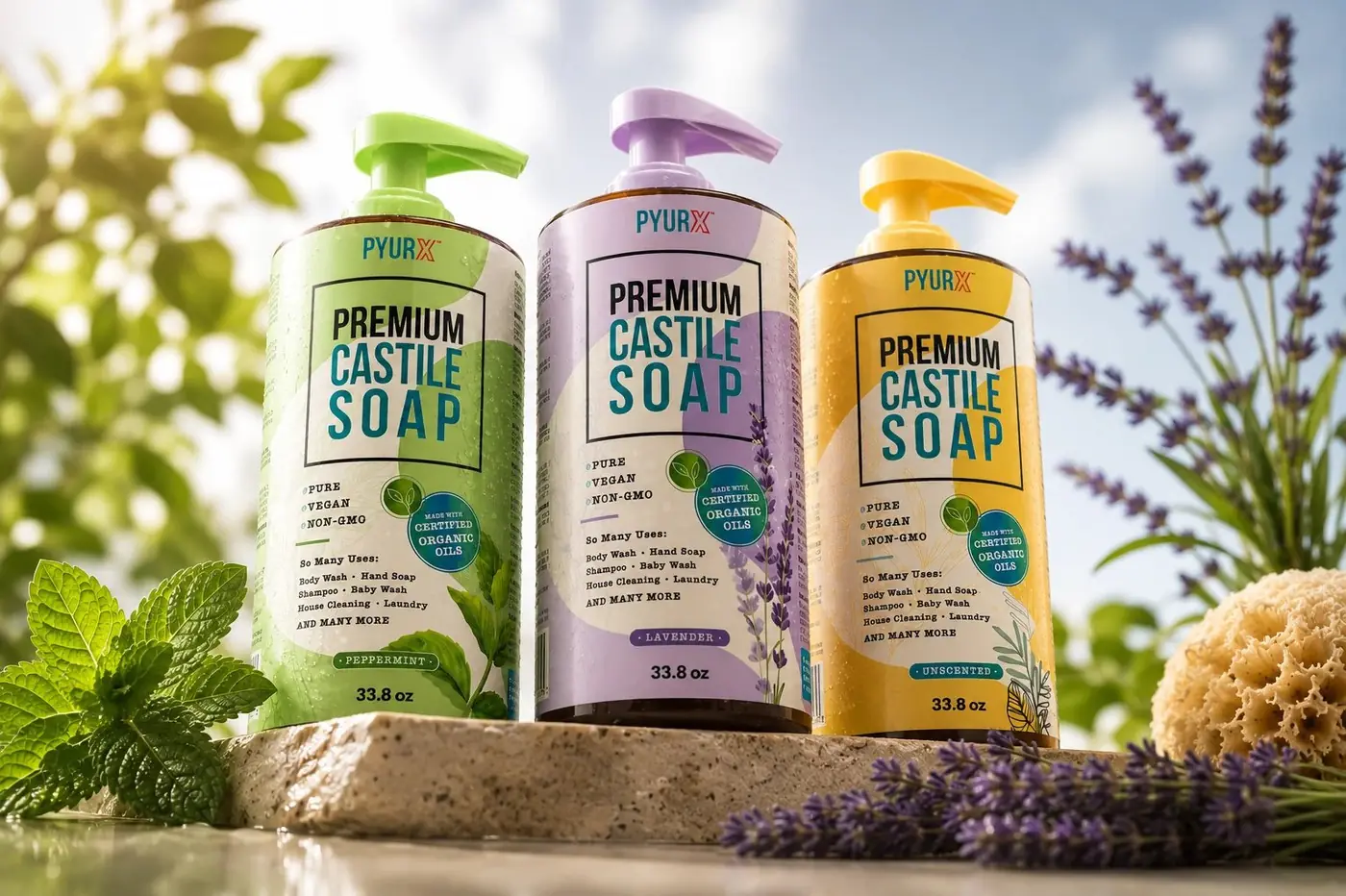 PyurX Premium Castile Soap packaging design, image 6