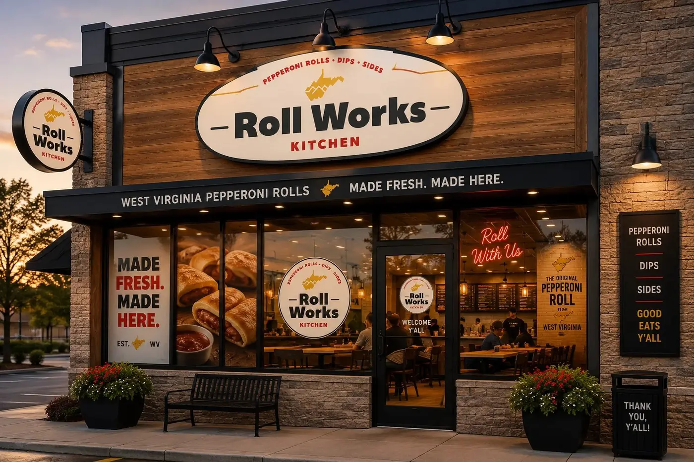 Roll Works logo & brand identity, image 1