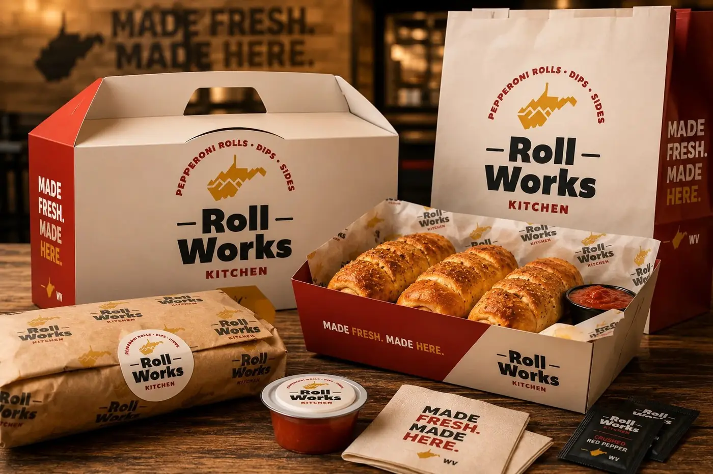 Roll Works logo & brand identity, image 4