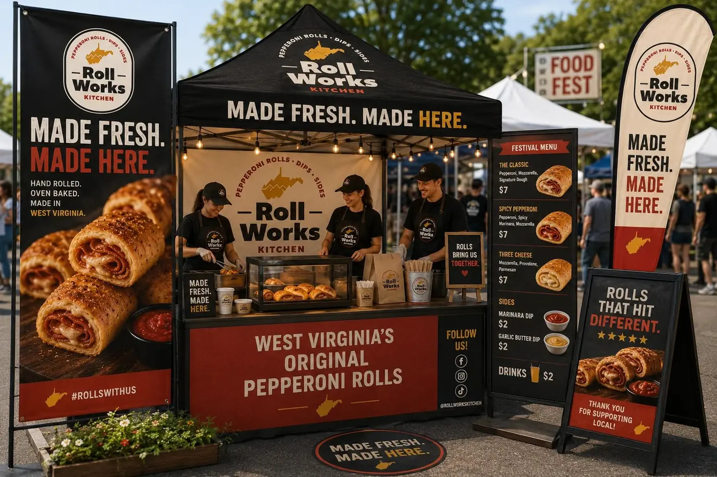 Roll Works logo & brand identity, image 7