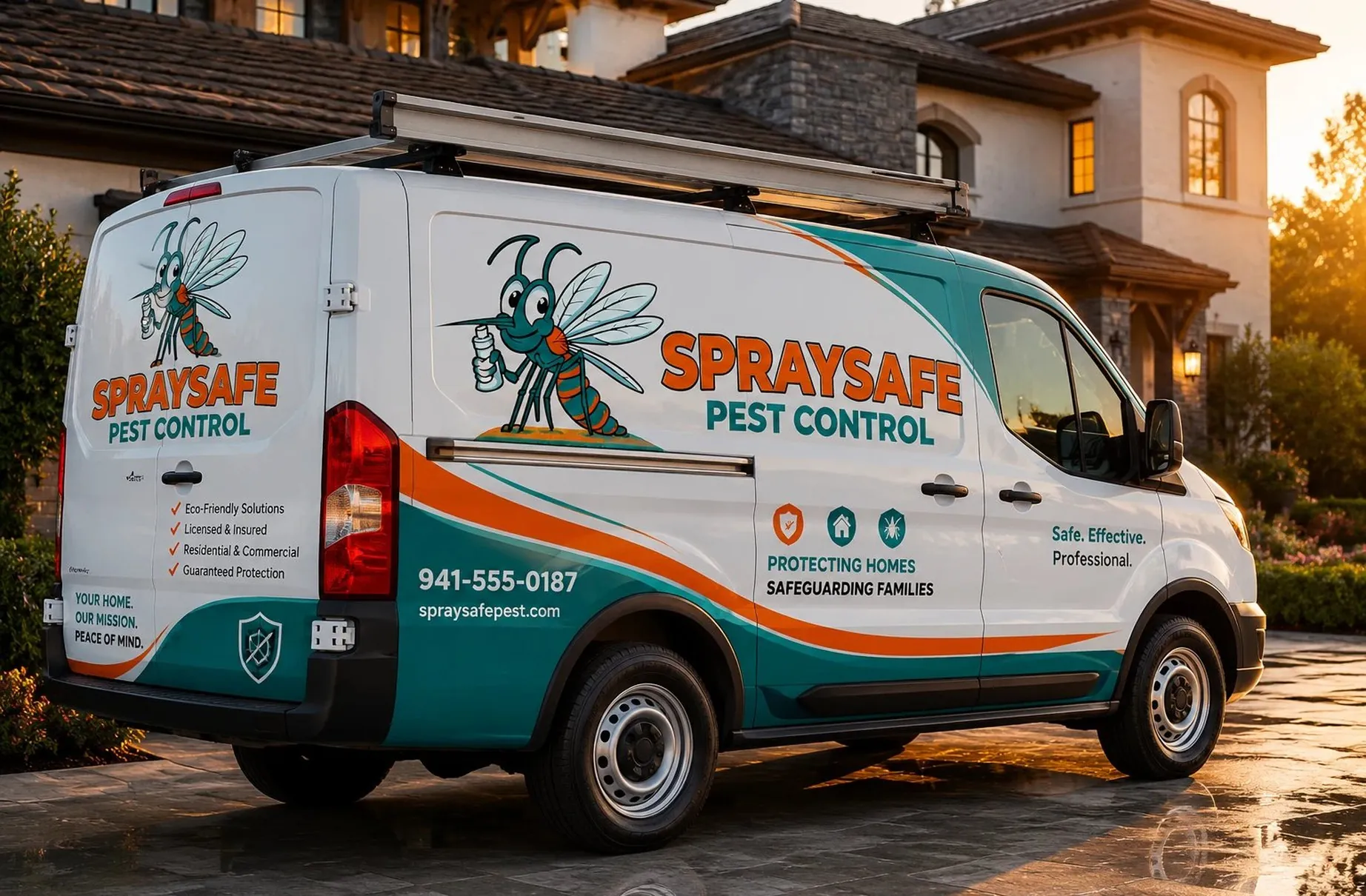 SpraySafe logo & brand identity