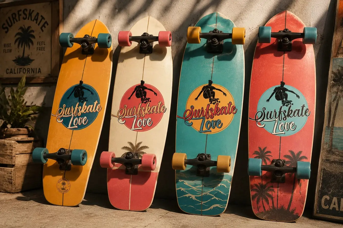 Surfskate Love logo & brand identity, image 1