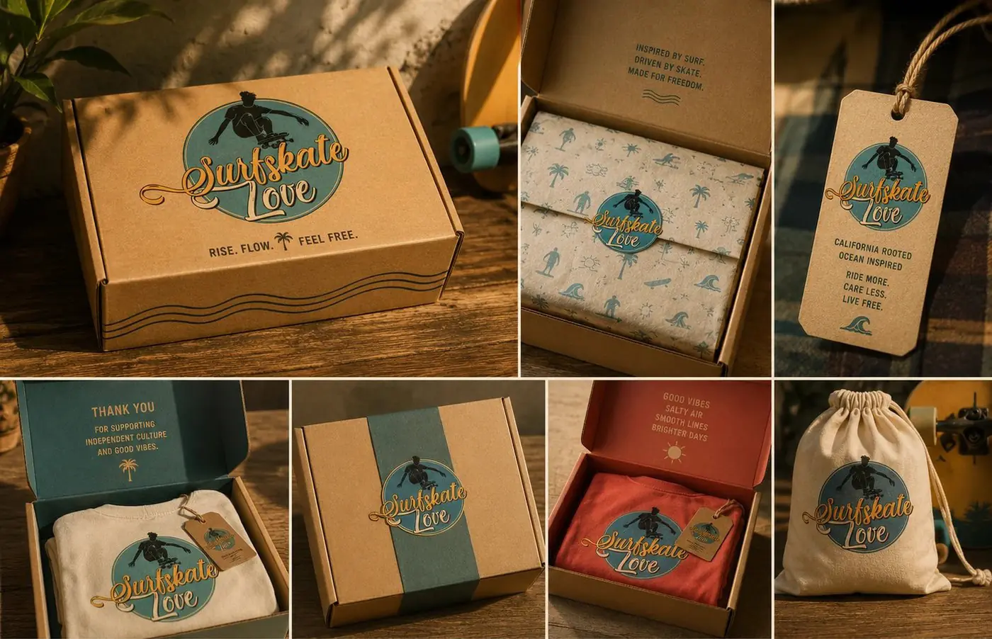 Surfskate Love logo & brand identity, image 4