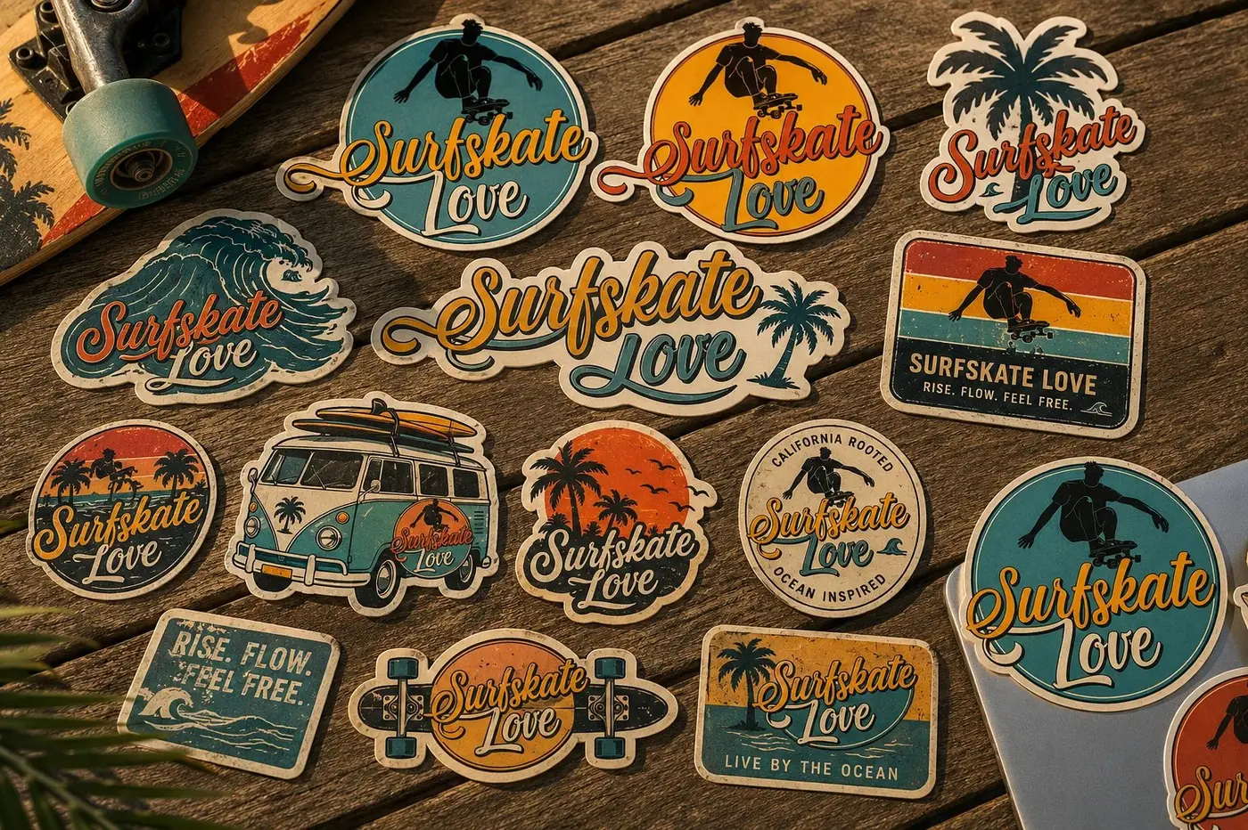 Surfskate Love logo & brand identity, image 7
