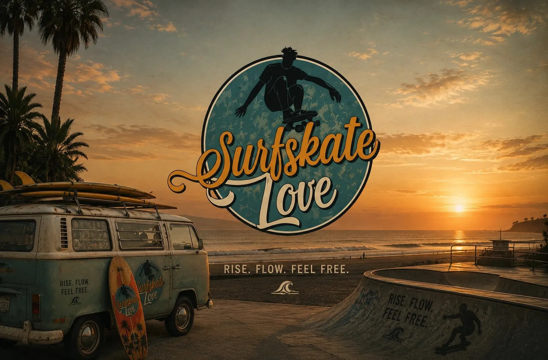 Surfskate Love logo & brand identity