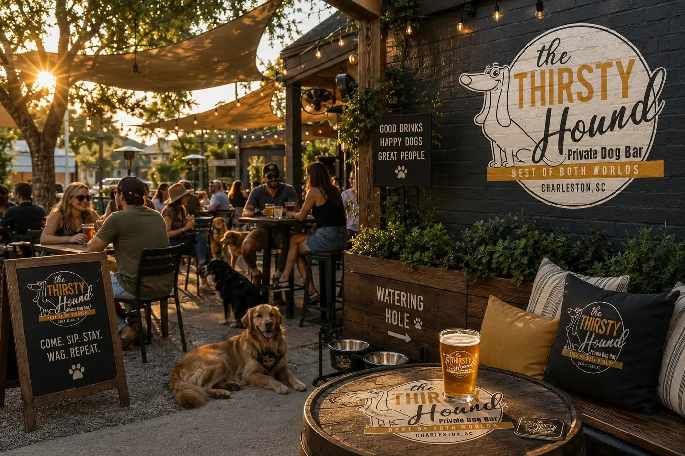 The Thirsty Hound logo & brand identity, image 2