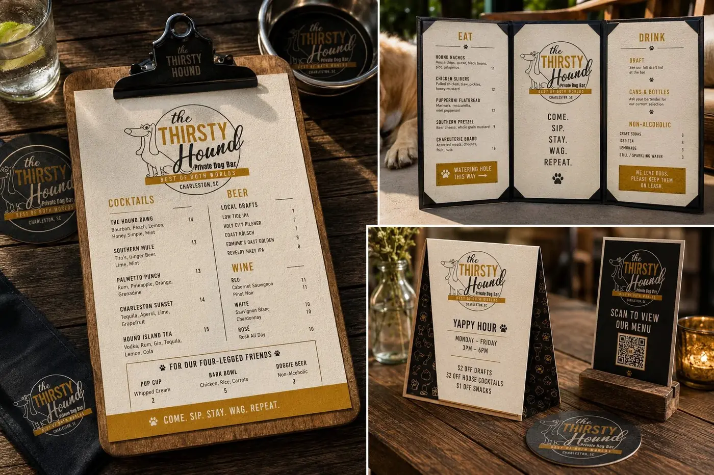 The Thirsty Hound logo & brand identity, image 3