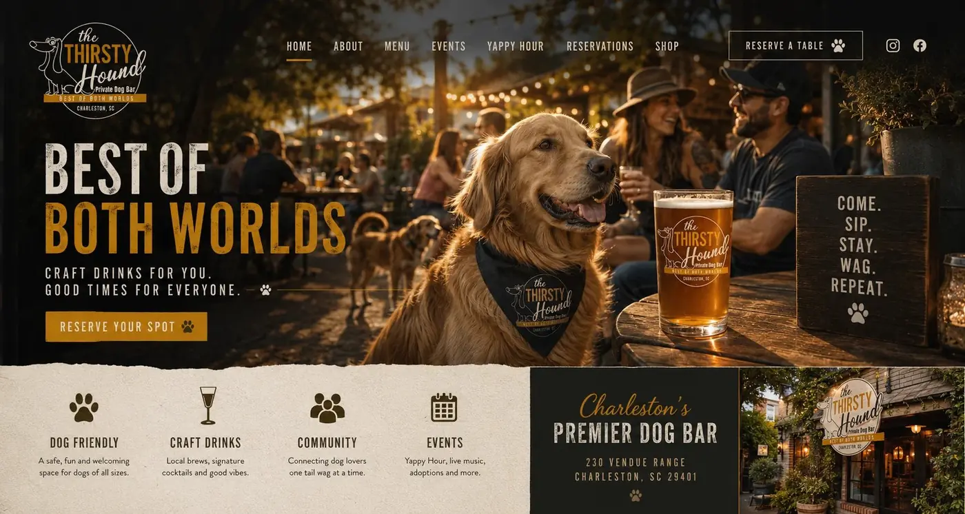 The Thirsty Hound logo & brand identity, image 4