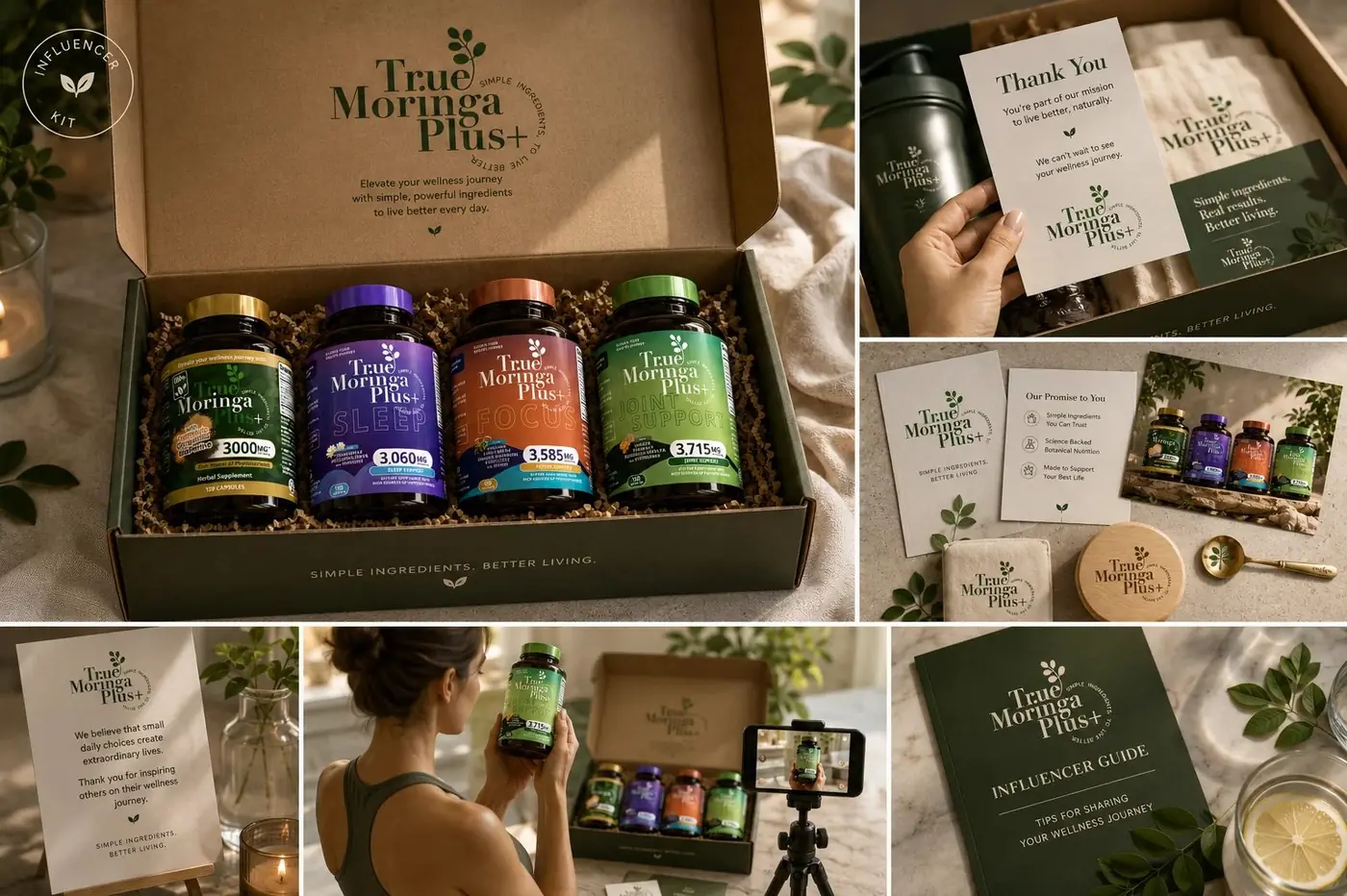 True Moringa Plus+ packaging design, image 1