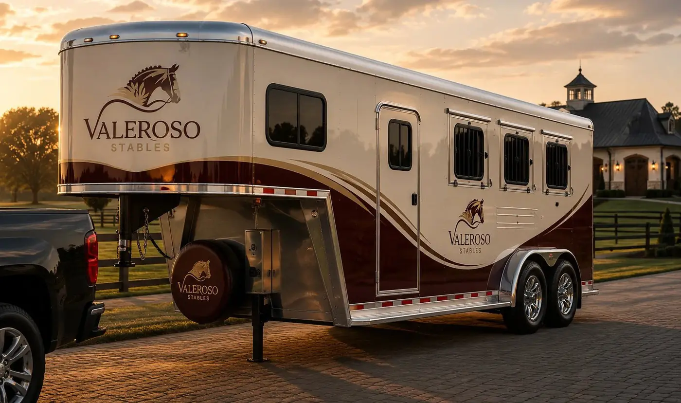 Valeroso Stables logo & brand identity, image 2