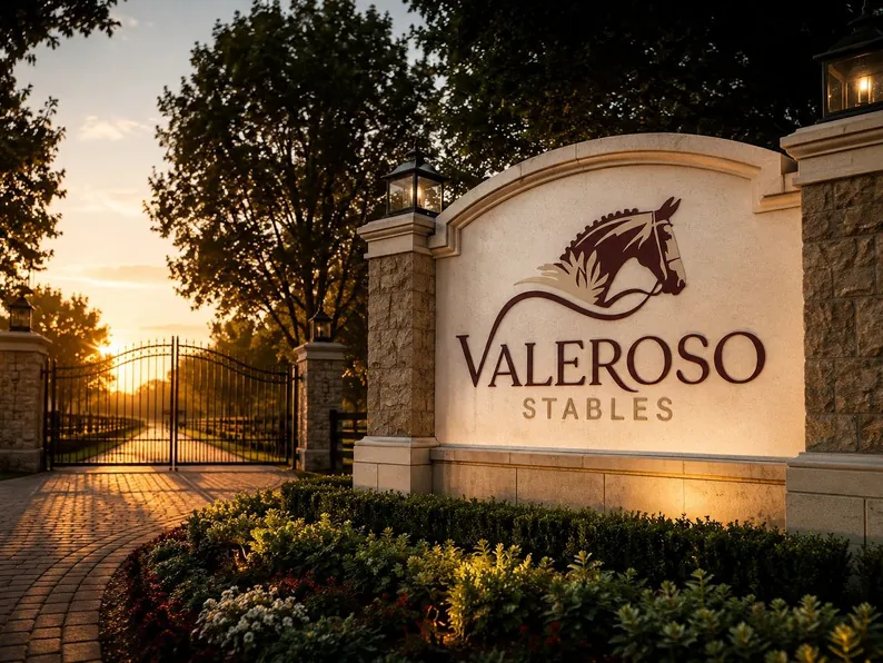 Valeroso Stables logo &amp; brand identity