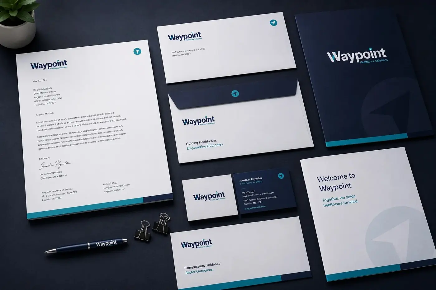 Waypoint logo &amp; brand identity, image 2