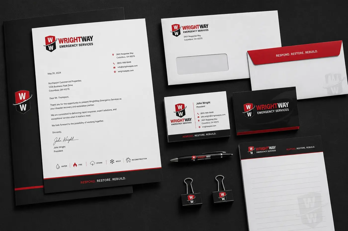 WrightWay logo & brand identity, image 2