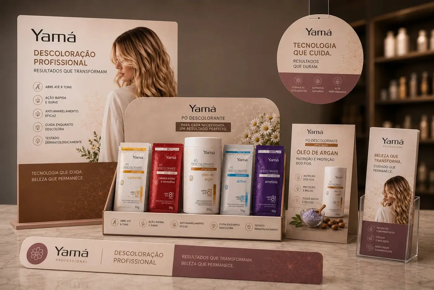 Yamá Pó Descolorante packaging design, image 6