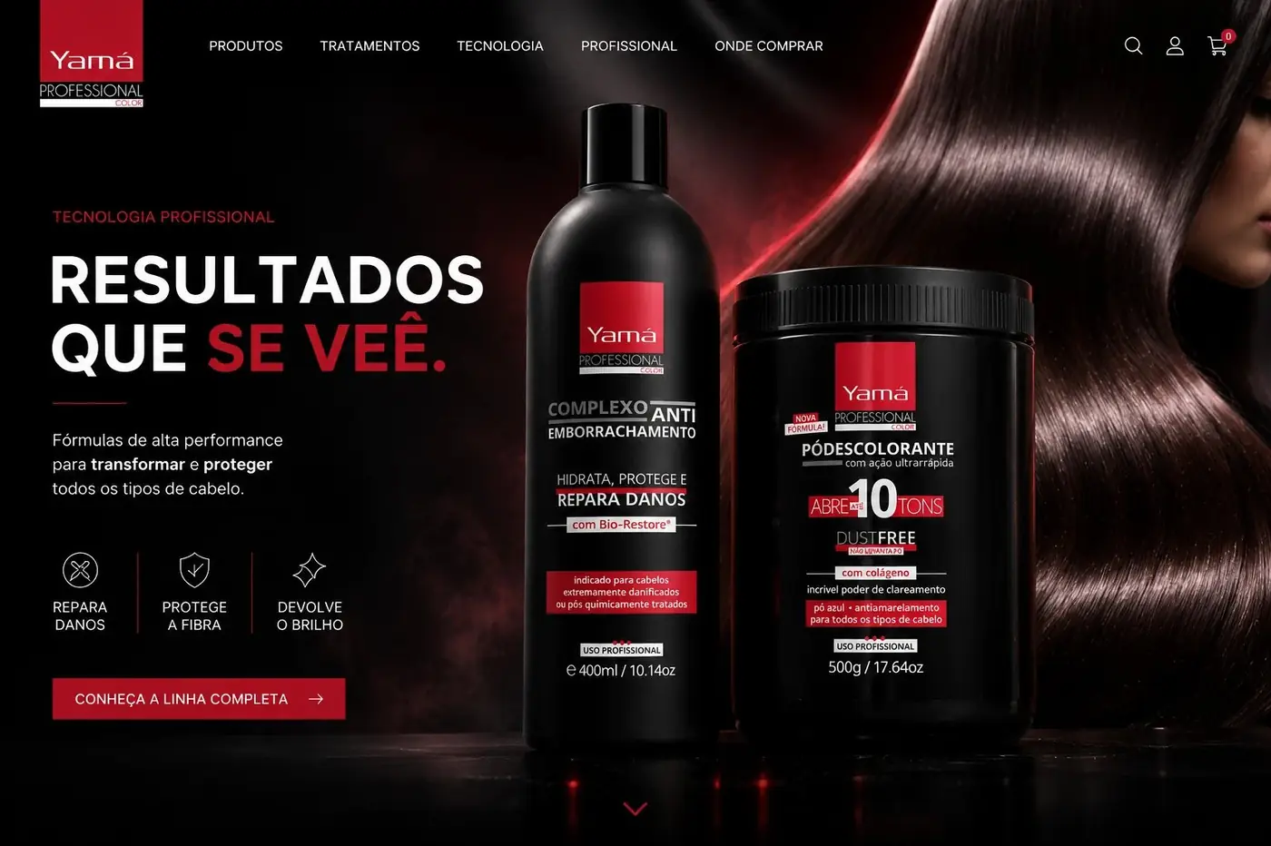 Yamá Professional Color packaging design, image 4